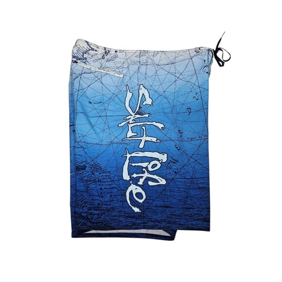 Salt Life SLX-QD Vapor Stretch Board Swim Shorts Marlin Fish Print Men's 38 Blue - Picture 4 of 12